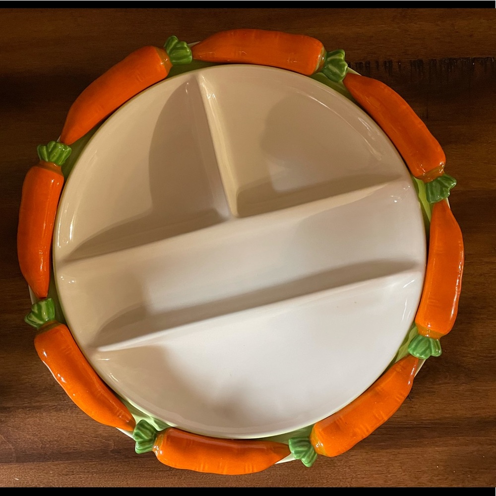 Ceramic Carrot Relish Tray